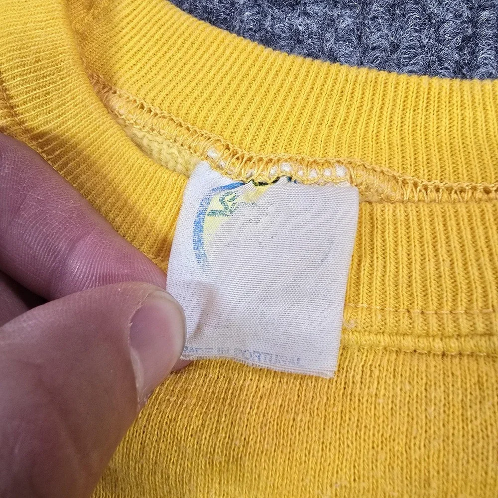 Vintage Liverpool University Sweatshirt Mens Small‎ Yellow College Crewneck 80s